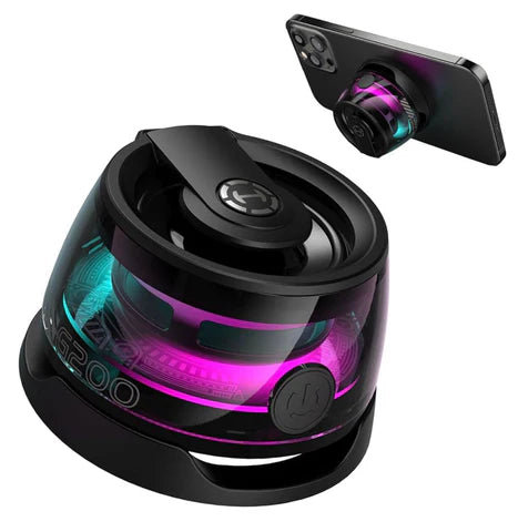 Bocina magnética portátil con luz rítmica