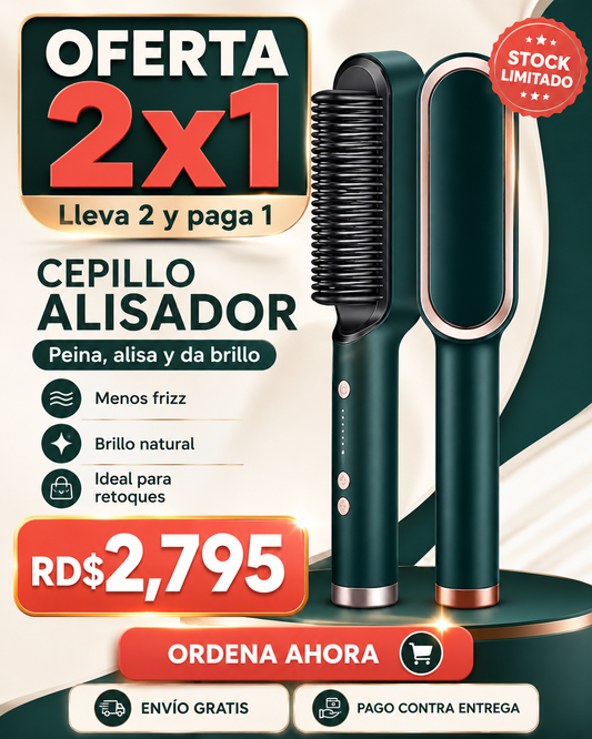 GlowBrush: Cabello Liso Rápido - Oferta 2x1