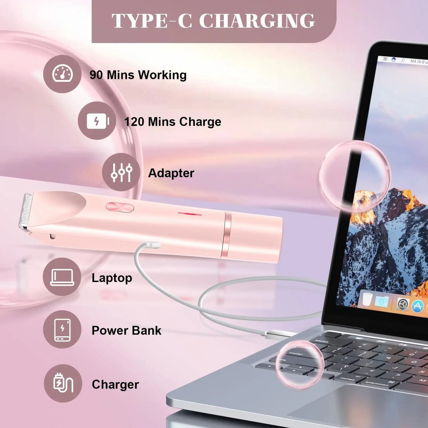 AFEITADORA PARA DAMA 2 EN 1 RECARGABLE a prueba de agua